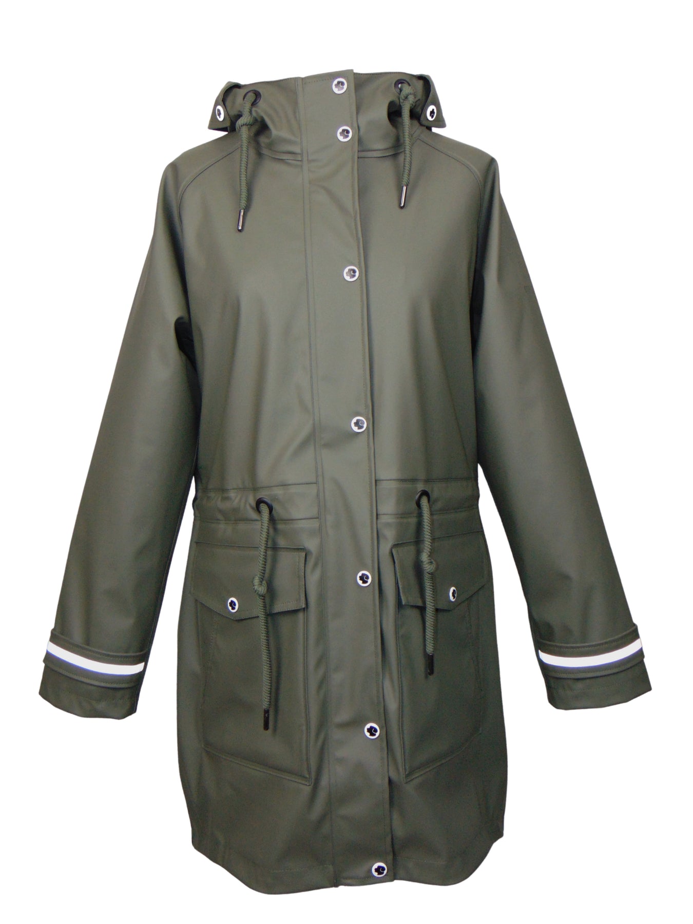 Regenmantel Damen Olive – Schmuddelschnute