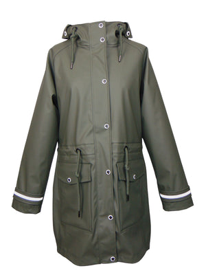 Regenmantel Damen Olive