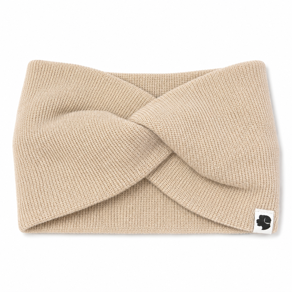Stirnband Knoten Beige