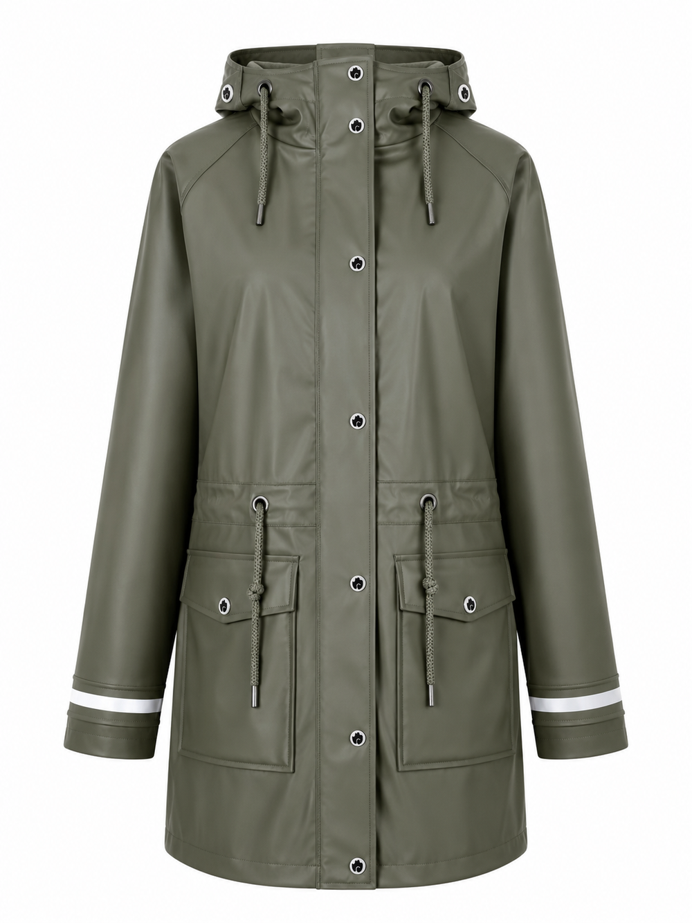 Regenmantel Damen Olive
