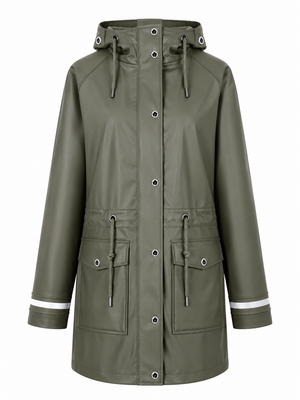 Regenmantel Damen Olive