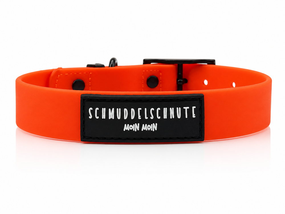 Hundehalsband "Schietwedda" Neon Orange