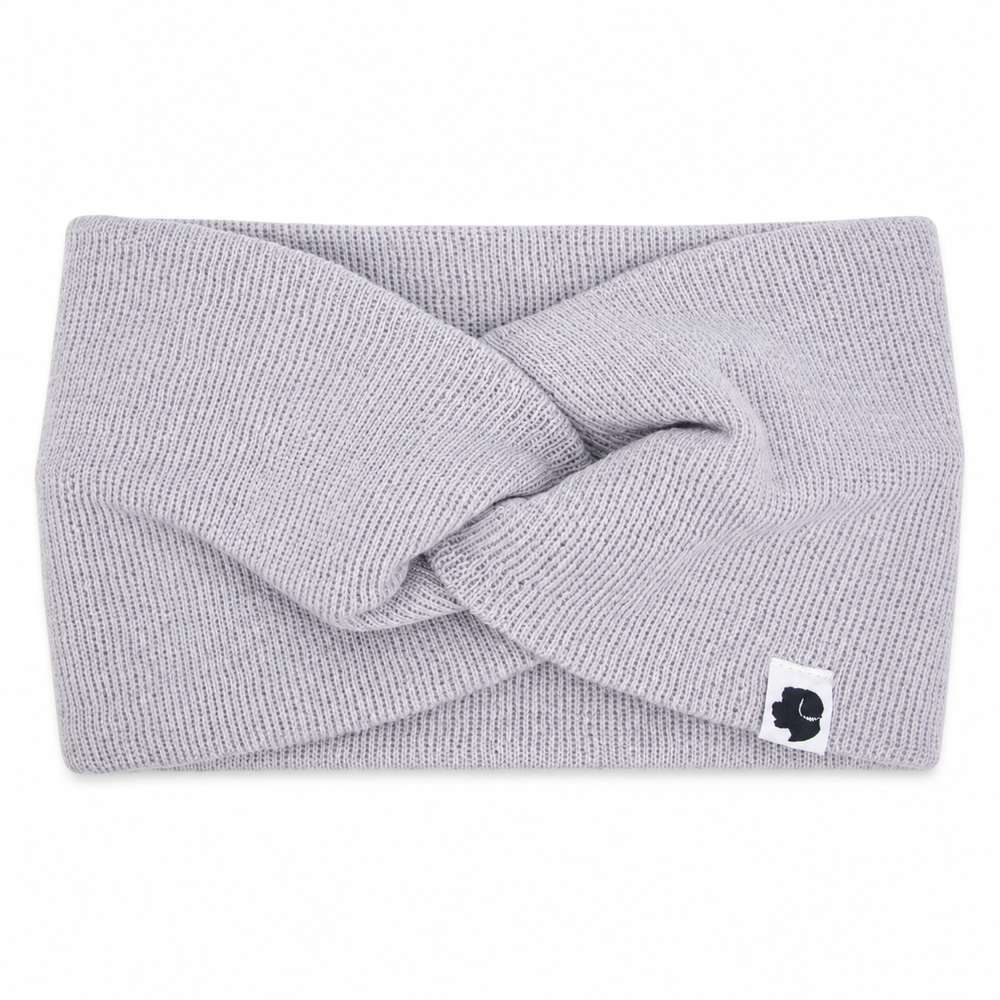 Stirnband Knoten Grau