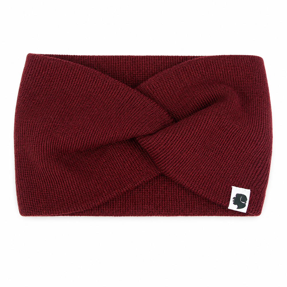 Stirnband Knoten Bordeaux