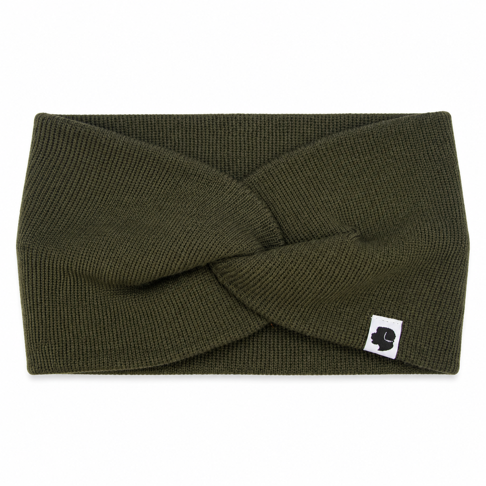 Stirnband Knoten Olive