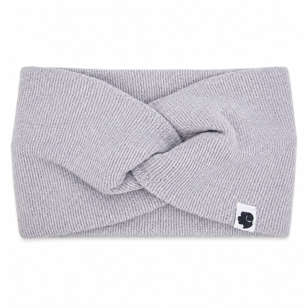 Stirnband Knoten Grau