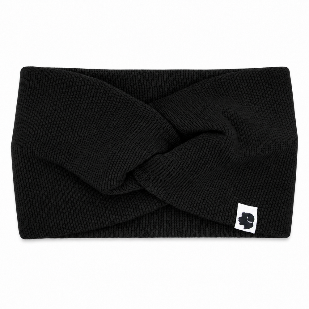 Stirnband Knoten Schwarz