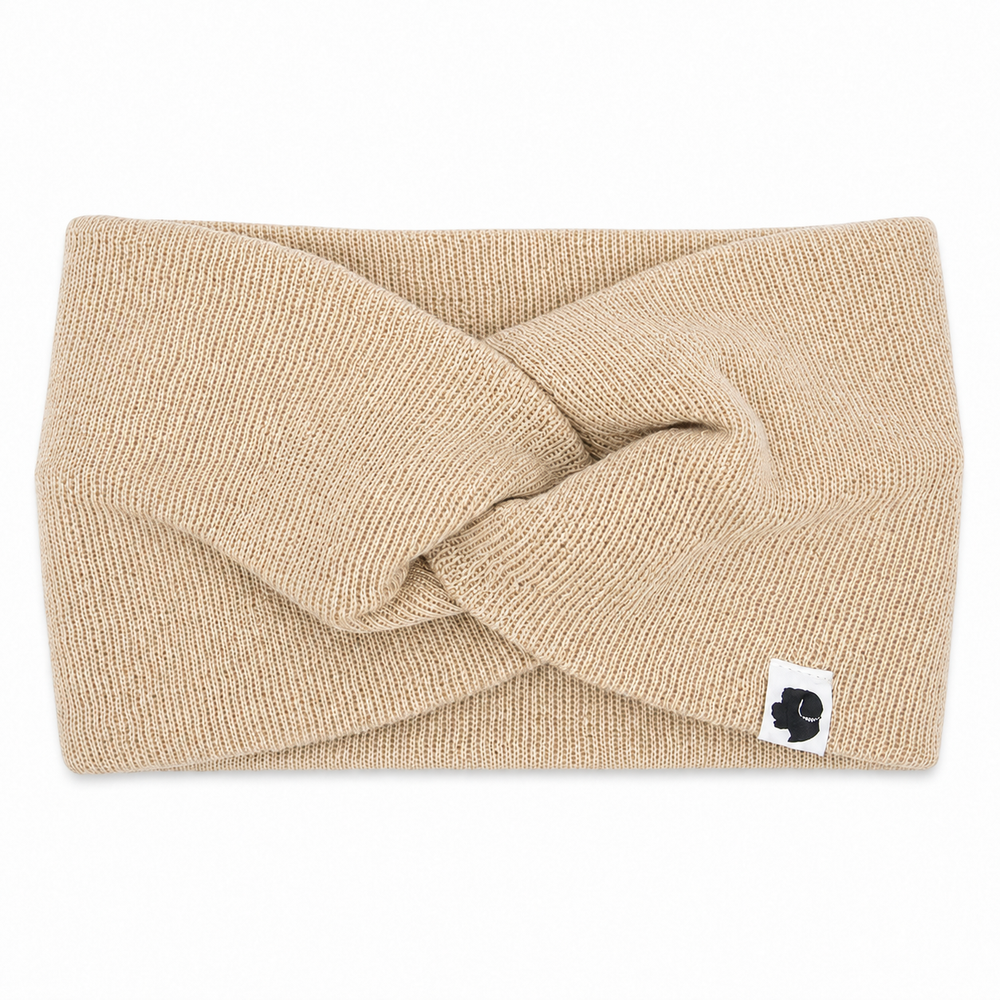 Stirnband Knoten Beige