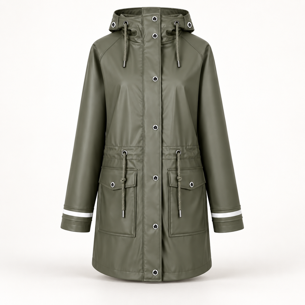 Regenmantel Damen Olive