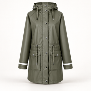 Regenmantel Damen Olive