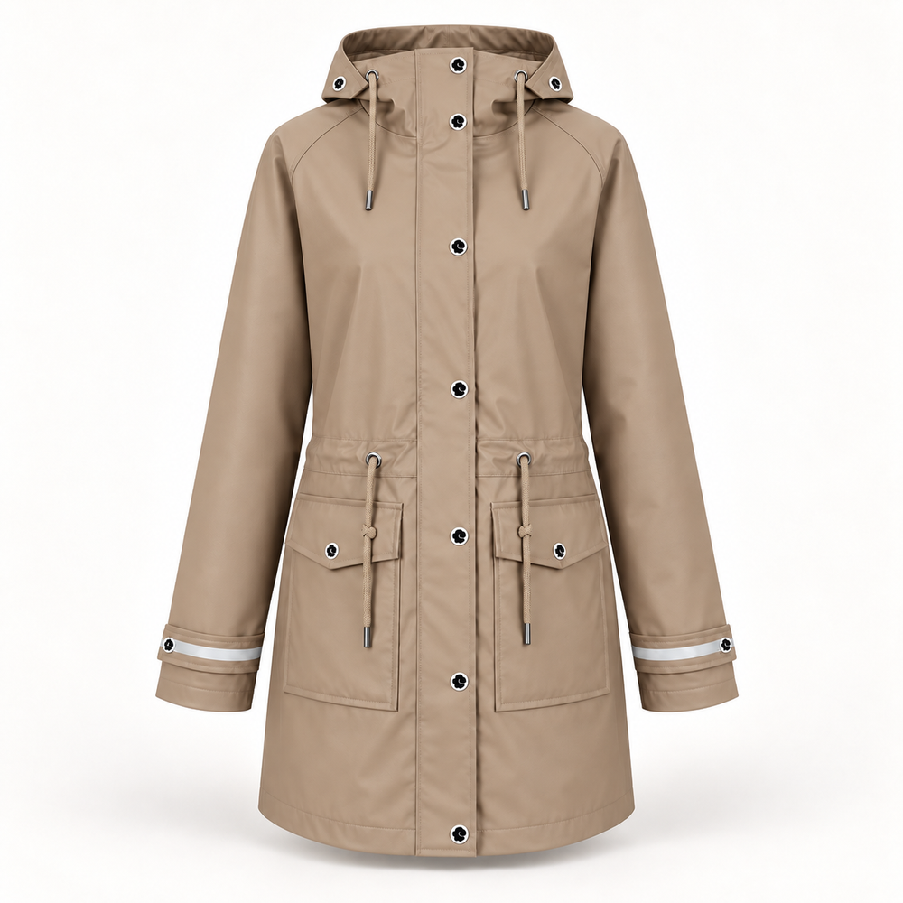 Regenmantel Damen Taupe