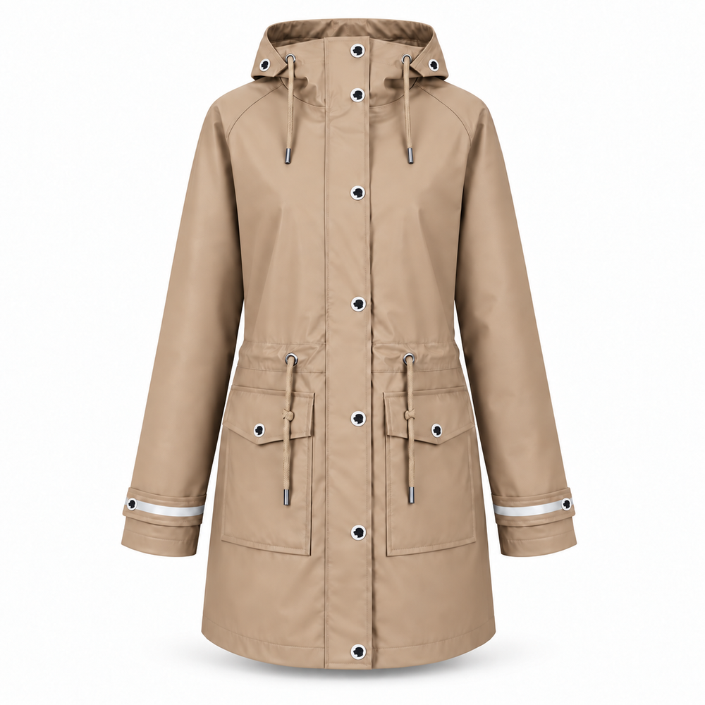 Regenmantel Damen Taupe