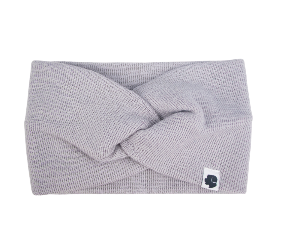 Stirnband Knoten Grau
