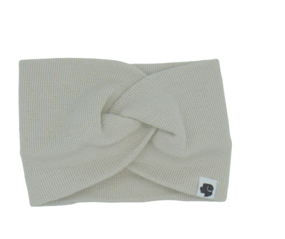 Stirnband Knoten Beige
