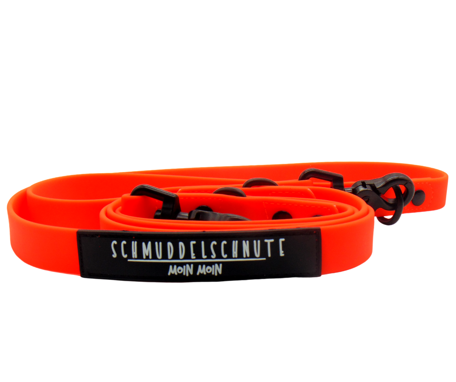 Hundeleine "Schietwedda" Neon Orange